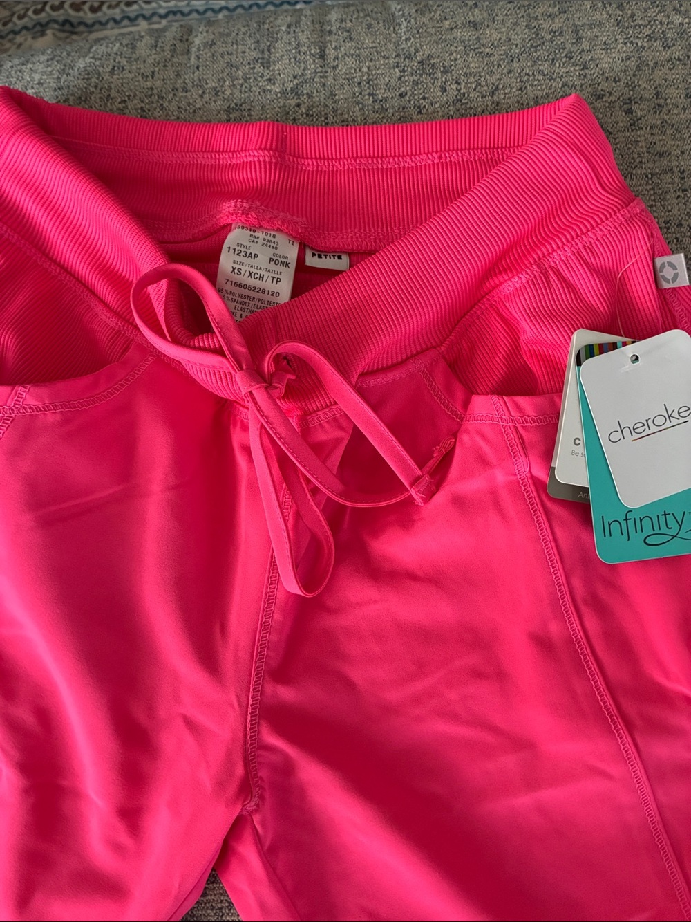 Cherokee Infinity Women's Hot Pink Drawstring scrub pants